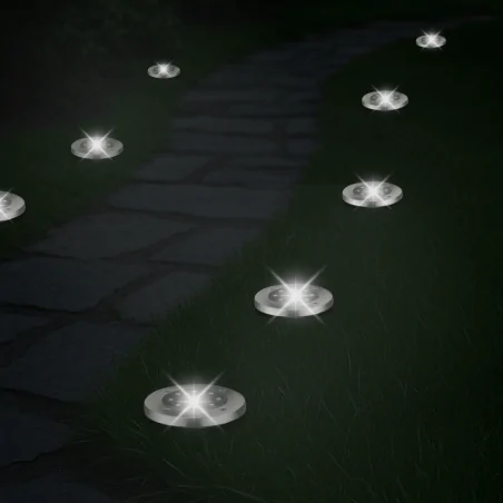 Lampy-solarne - lampa solarna najazdowa led wbijana w grunt okrągła solly 330246 polux-goldlux 