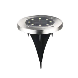 Lampy-solarne - lampa solarna najazdowa led wbijana w grunt okrągła solly 330246 polux-goldlux 