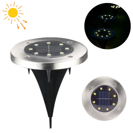 Lampy-solarne - lampa solarna najazdowa led wbijana w grunt okrągła solly 330246 polux-goldlux 