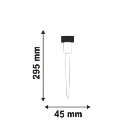 Lampy-solarne - lampka solarna wbijana prosta srebrna tania zimne światło palis lumiled 