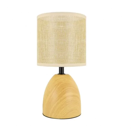 Lampki-nocne - lampka stołowa skandynawska imitacja drewna e14 jota ideus 