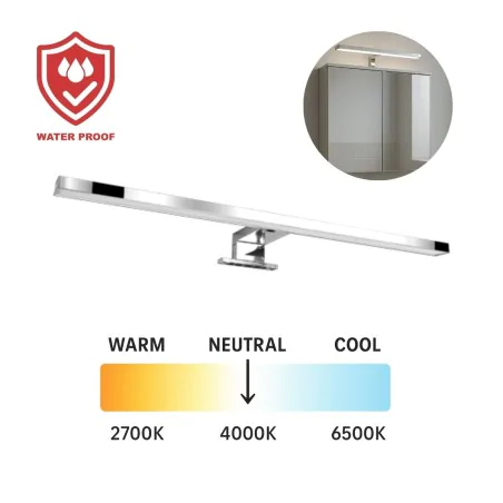 Kinkiety-lazienkowe - kinkiet nad lustro łazienkowy led 9w podłużny neutralny doli ideus 