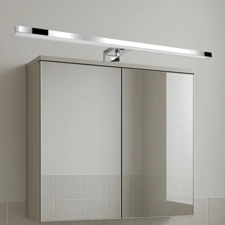 Kinkiety-lazienkowe - kinkiet nad lustro łazienkowy led 9w podłużny neutralny doli ideus 