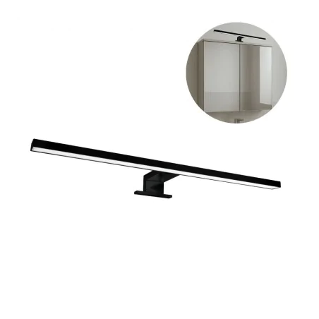 Kinkiety-lazienkowe - czarny kinkiet nad lustro do łazienki led 9w podłużny neutralny doli ideus 