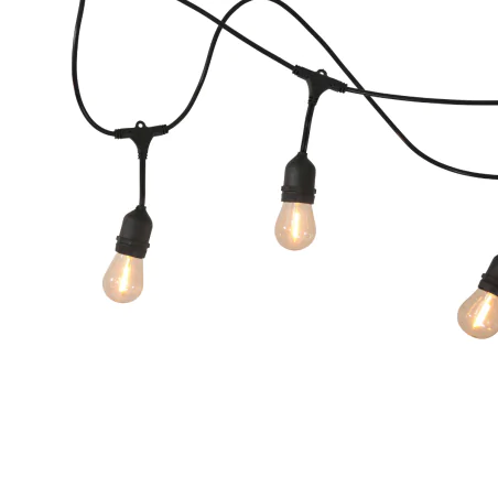 Swiecace-kule-i-girlandy - girlanda solarna ogrodowa led na pilota 10m ciepłe światło 8 trybów świecenia party 328656 polux-goldlux 