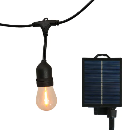 Swiecace-kule-i-girlandy - girlanda solarna ogrodowa led na pilota 10m ciepłe światło 8 trybów świecenia party 328656 polux-goldlux 