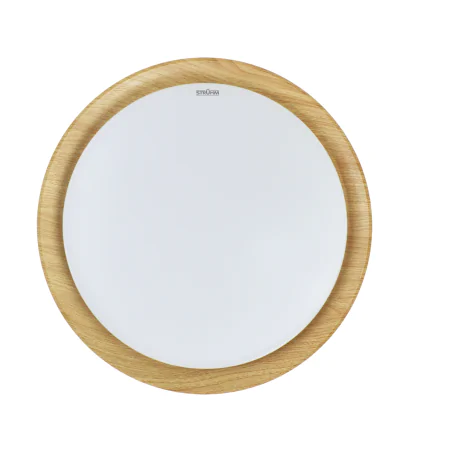 Plafony - plafoniera okrągła na 3 żarówki e27 drewnopodobna figaro ideus 