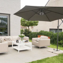 Oswietlenie-ogrodowe - lampa led pod parasol ogrodowy z neutralnym światłem na usb birra 330253 polux-goldlux 