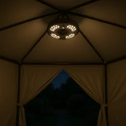 Oswietlenie-ogrodowe - lampa led pod parasol ogrodowy z neutralnym światłem na usb birra 330253 polux-goldlux 