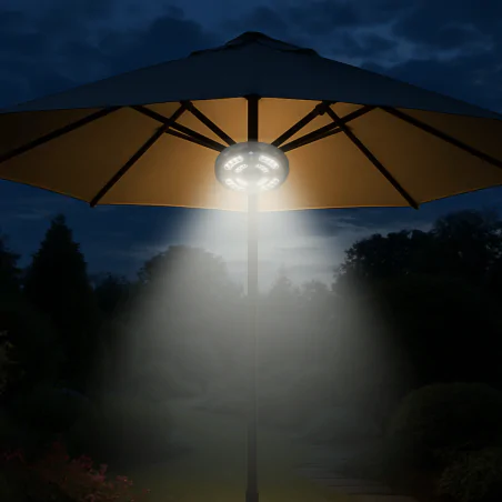 Oswietlenie-ogrodowe - lampa led pod parasol ogrodowy z neutralnym światłem na usb birra 330253 polux-goldlux 