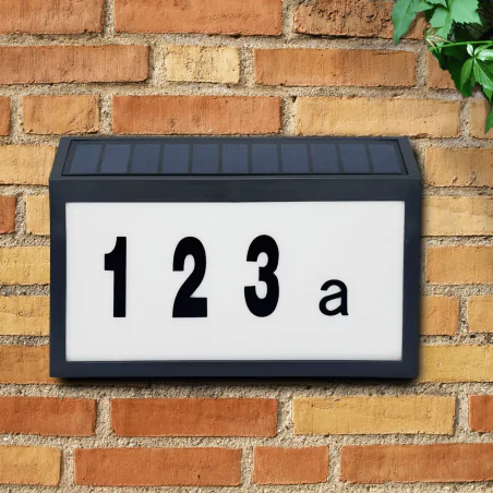 Lampy-solarne - lampa solarna led podświetlająca numer domu numero 329493 polux 
