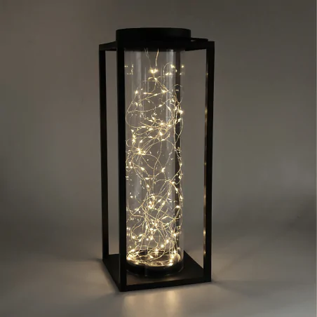 Slupki-ogrodowe - lampa solarna ogrodowa led z dekoracyjnym drucikiem 40cm glamour 329462 polux-goldlux 