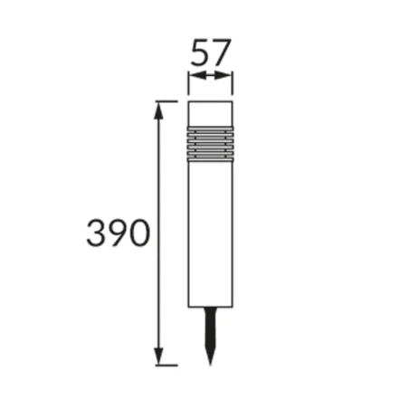 Lampy-solarne - lampka solarna wbijana led do ogrodu czarna z zimnym światłem zen led 04376 ideus 