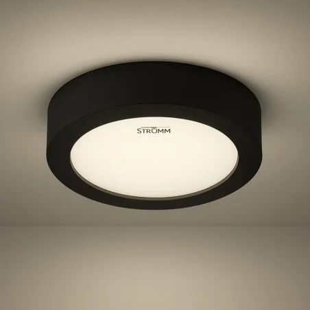 Plafony - oprawa sufitowa natynkowa okrągła czarna led 9w zmienna barwa edor ideus 