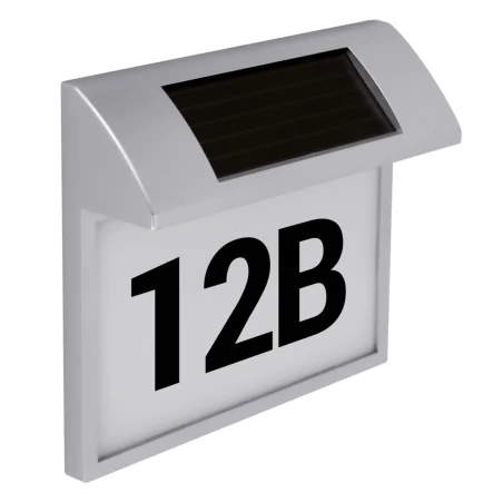 Kinkiety-solarne - lampa solarna natynkowa elewacyjna z podświetlanym numerem domu adres 04372 ideus 
