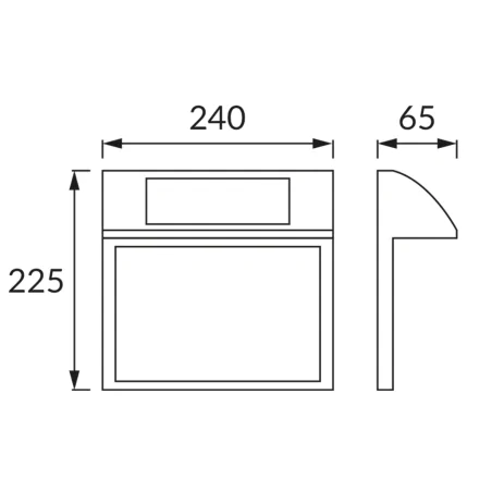 Kinkiety-solarne - lampa solarna natynkowa elewacyjna z podświetlanym numerem domu adres 04372 ideus 
