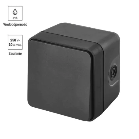 Wylaczniki-schodowe - włącznik schodowy natynkowy szary ip55 cyklone emos 