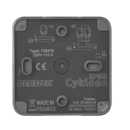 Wylaczniki-schodowe - włącznik schodowy natynkowy szary ip55 cyklone emos 