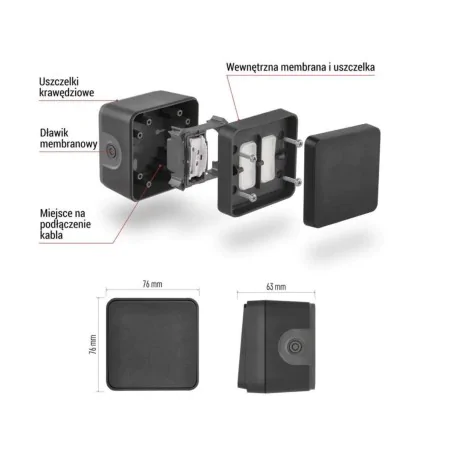 Wlaczniki-i-przyciski-dzwonkowe - przycisk dzwonkowy natynkowy szary ip55 cyklone emos 