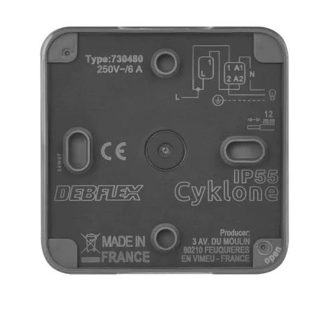 Wlaczniki-i-przyciski-dzwonkowe - przycisk dzwonkowy natynkowy szary ip55 cyklone emos 