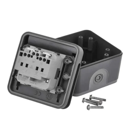 Gniazda-pojedyncze-natynkowe - gniazdo elewacyjne natynkowe ciemne ip55 cyklone emos 