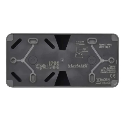 Gniazda-podwojne-natynkowe - gniazdo podwójne elewacyjne natynkowe ciemne ip55 cyklone emos 