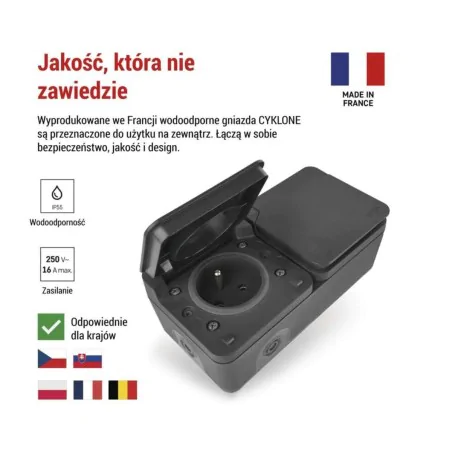 Gniazda-podwojne-natynkowe - gniazdo podwójne elewacyjne natynkowe ciemne ip55 cyklone emos 