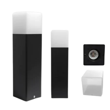 Lampy-ogrodowe-stojace - lampa ogrodowa typu słupek o wysokość 32cm czarny na żarówkę e27 panama 1698 lvt 