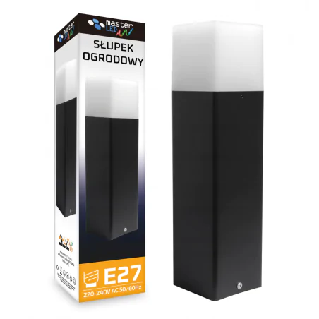 Lampy-ogrodowe-stojace - lampa ogrodowa typu słupek o wysokość 32cm czarny na żarówkę e27 panama 1698 lvt 