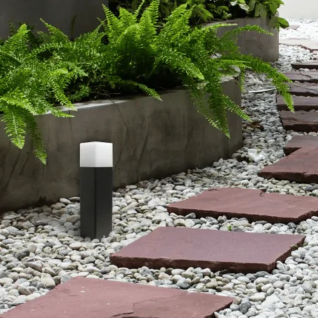 Lampy-ogrodowe-stojace - lampa ogrodowa typu słupek o wysokość 32cm czarny na żarówkę e27 panama 1698 lvt 