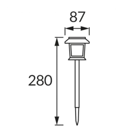 Lampy-solarne - lampka solarna latarenka do ogrodu led wbijana w grunt park ideus 