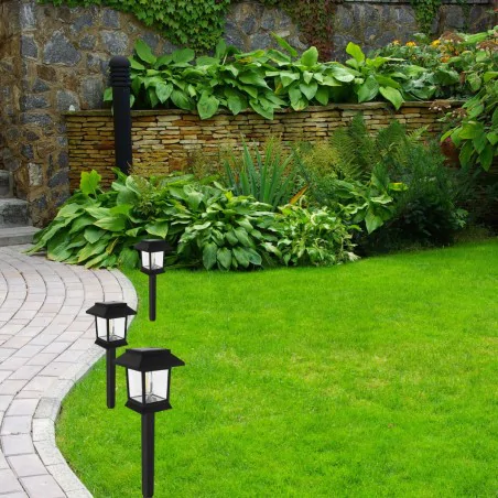 Lampy-solarne - lampka solarna latarenka do ogrodu led wbijana w grunt park ideus 