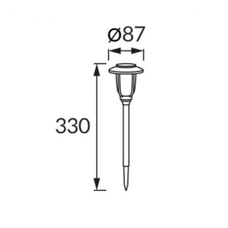 Lampy-solarne - lampka solarna elegancka oświetlenie do ogródka słupek wbijany cypis ideus 