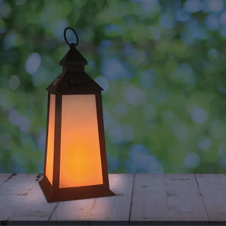 Latarenki-ogrodowe - lampka solarna typu latarenka imitująca płomień z uchwytem do zawieszenia fenix 330284 polux-goldlux 