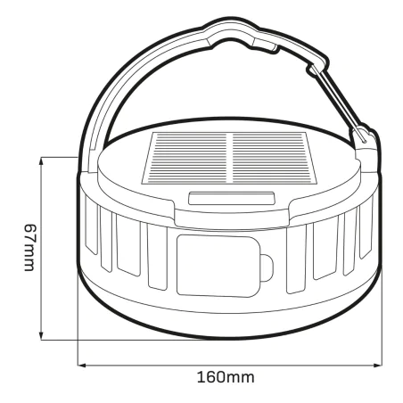 Lampy-solarne - lampa turystyczna solarna biwakowa z usb-c i funkcją powerbanka k3 330949 polux-goldlux 