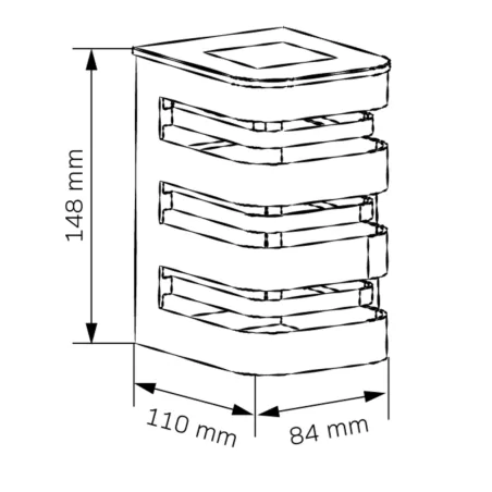 Kinkiety-solarne - kinkiet solarny elewacyjny led zimne światło czarny agide 323200 polux-goldlux 