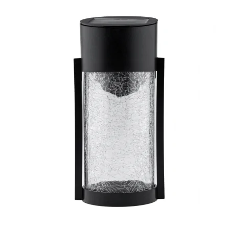 Kinkiety-solarne - kinkiet ścienny elewacyjny solarny led czarny popękane szkło 4000k vetro 323156 polux-goldlux 