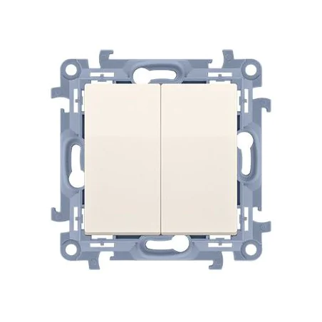 Wylaczniki-podwojne - kremowy włącznik podwójny cwc5.01/41 simon 10 kontakt-simon 