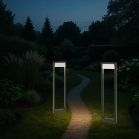 Lampy-ogrodowe-stojace - lampa ogrodowa led typu słupek o wysokości 80cm ip54 neutralne światło 6w sanitna 1648 lvt 