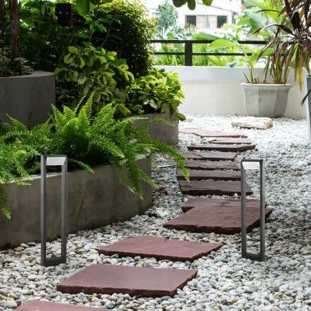 Lampy-ogrodowe-stojace - lampa ogrodowa led typu słupek o wysokości 80cm ip54 neutralne światło 6w sanitna 1648 lvt 