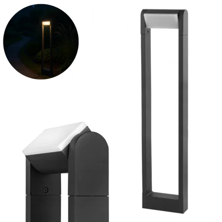 Lampy-ogrodowe-stojace - lampa ogrodowa led typu słupek o wysokości 80cm ip54 neutralne światło 6w sanitna 1648 lvt 