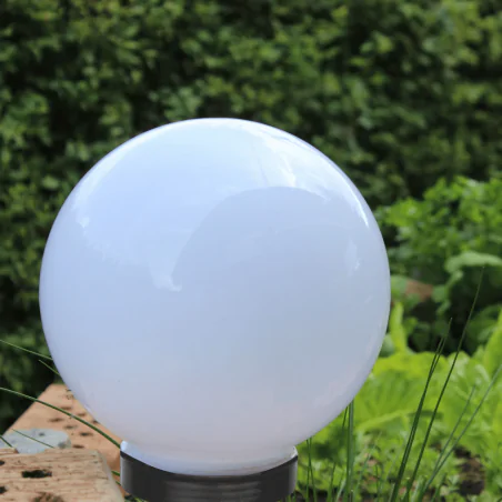 Lampy-solarne - lampa solarna kula do ogrodu wbijana o średnicy 25cm vo0655 volteno 