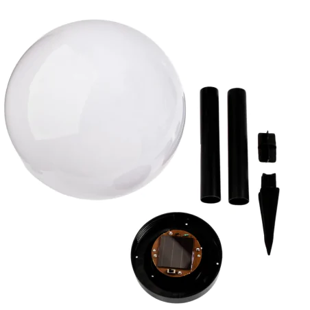 Lampy-solarne - lampa solarna kula do ogrodu wbijana o średnicy 25cm vo0655 volteno 