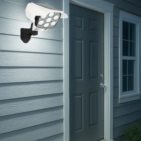 Kinkiety-solarne - lampa solarna led przed dom z czujnikiem ruchu z pilotem 5w zimne światło  sono ideus 