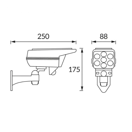 Kinkiety-solarne - lampa solarna led przed dom z czujnikiem ruchu z pilotem 5w zimne światło  sono ideus 