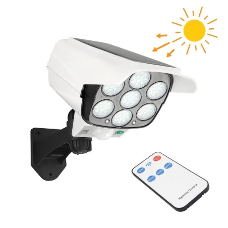 Kinkiety-solarne - lampa solarna led przed dom z czujnikiem ruchu z pilotem 5w zimne światło  sono ideus 