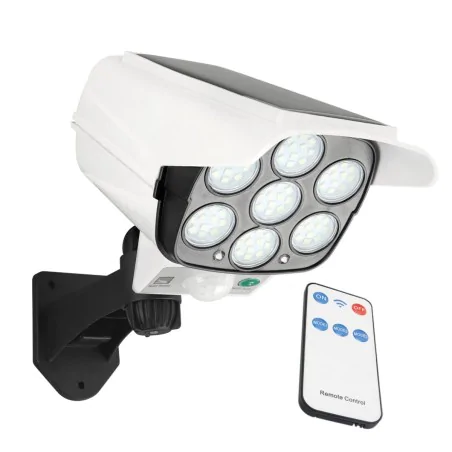 Kinkiety-solarne - lampa solarna led przed dom z czujnikiem ruchu z pilotem 5w zimne światło  sono ideus 