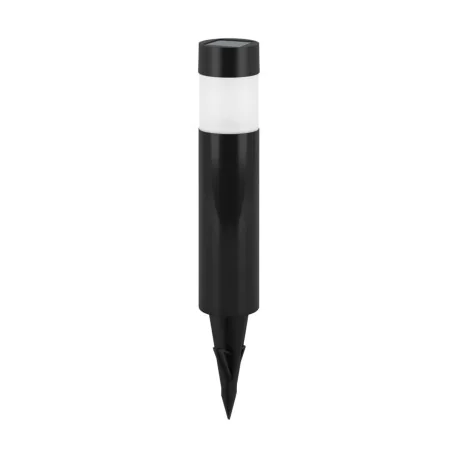 Lampy-solarne - słupek solarny czarny lampa do ogródka wbijana zimna miron led ideus 