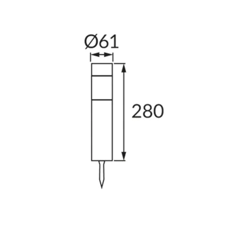 Lampy-solarne - słupek solarny czarny lampa do ogródka wbijana zimna miron led ideus 
