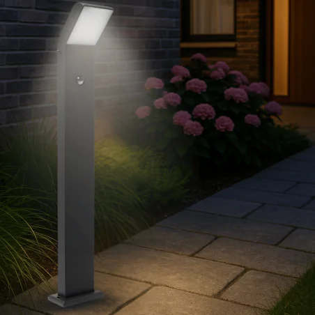 Lampy-ogrodowe-stojace - lampa stojąca ogrodowa led z czujnikiem ruchu pir 80cm clark 3366 lvt 